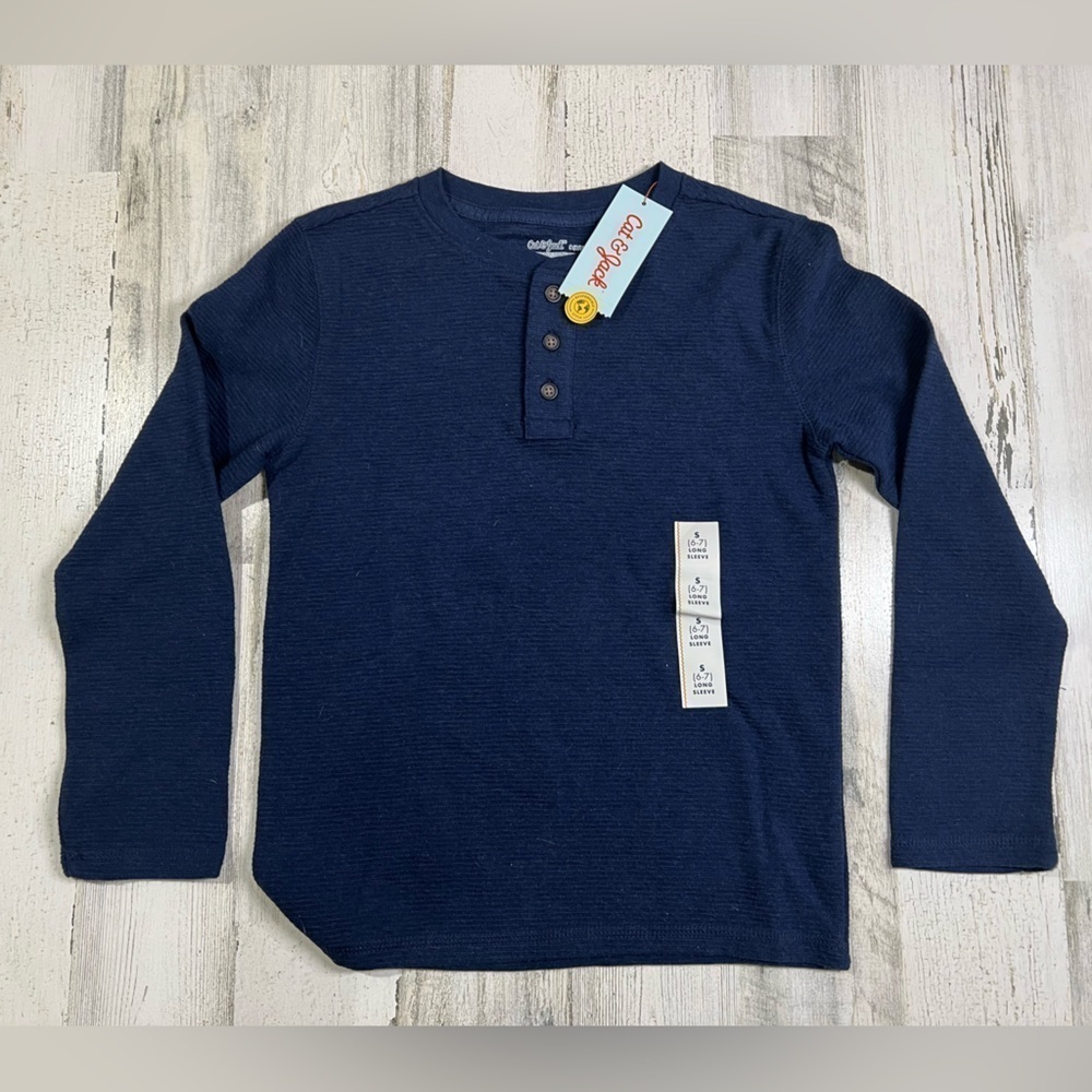 NWT Cat & Jack long sleeve tee with pocket SzS (6/7)